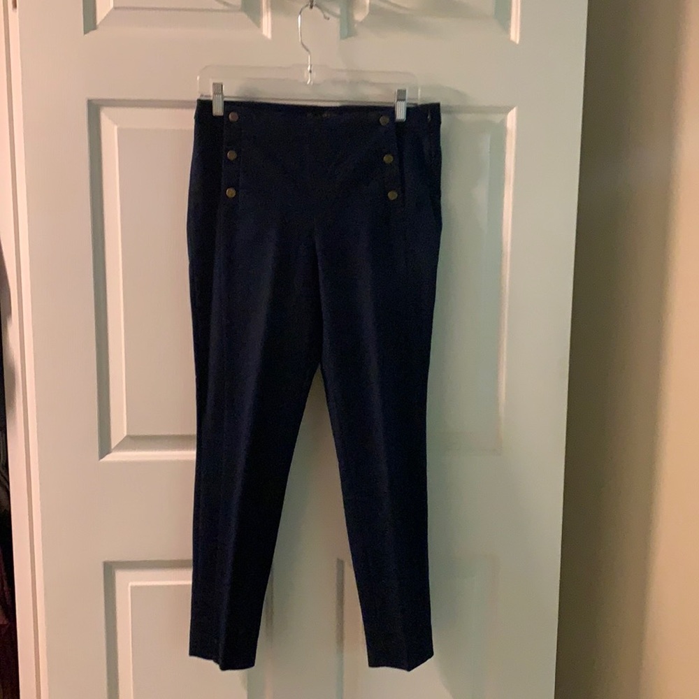 Zara dress pants, navy with side zipper, size 6